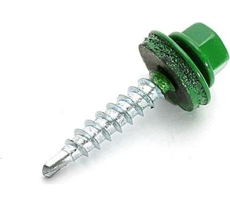 Кровельные саморезы ВИРТУОЗ 4,8х38 мм, RAL 6002, зеленая листва, 150 шт. 600-05250