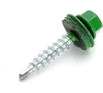 Кровельные саморезы ВИРТУОЗ 5,5х25 мм, RAL 6002, зеленая листва, 200 шт. 600-23827