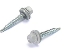 Кровельные саморезы ВИРТУОЗ 4,8х50 мм, RAL 7004, сигнальный серый, 10 шт. 26484