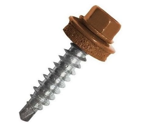 Кровельные саморезы ВИРТУОЗ 5,5х19 мм, RAL 8004, коричневый, 25 шт. 2576
