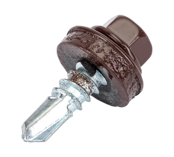 Кровельные саморезы ВИРТУОЗ 5,5х19 мм, RAL 8017, шоколад, 25 шт. 27887