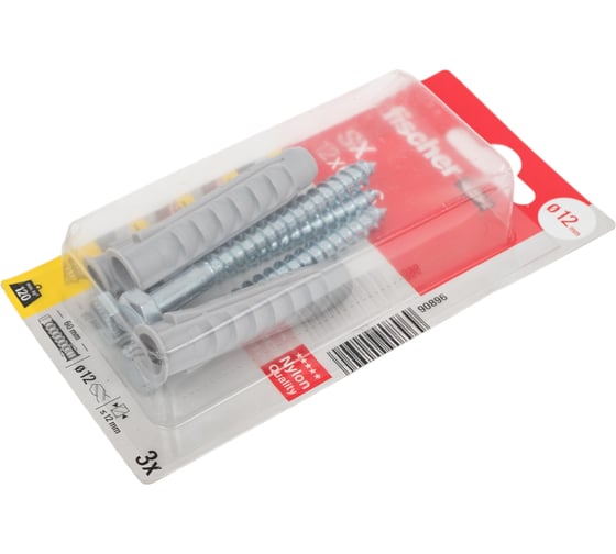Дюбель с шурупом fischer SX 12x60 S K 90896