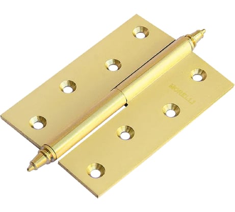 Петля MORELLI MSN 100x70x2.5 SG L, стальная левая с подшипником, цвет - матовое золото 9015106