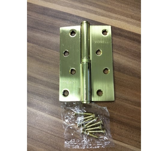 Петля MORELLI MSND 100x70x2.5 SG R, стальная с подшипником правая, цвет - мат.золото 9015138