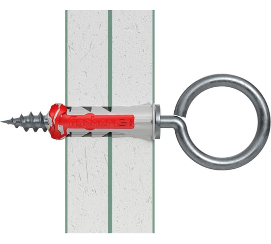 Дюбель с шурупом-кольцом Fischer DUOPOWER 5x25 OH K NV 535014