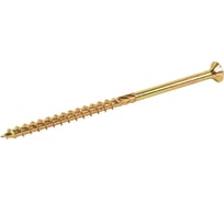 Профессиональный саморез по дереву HIMTEX желтый, потайной, Torx 50, 10х360 мм, 50 шт. 10360Fh