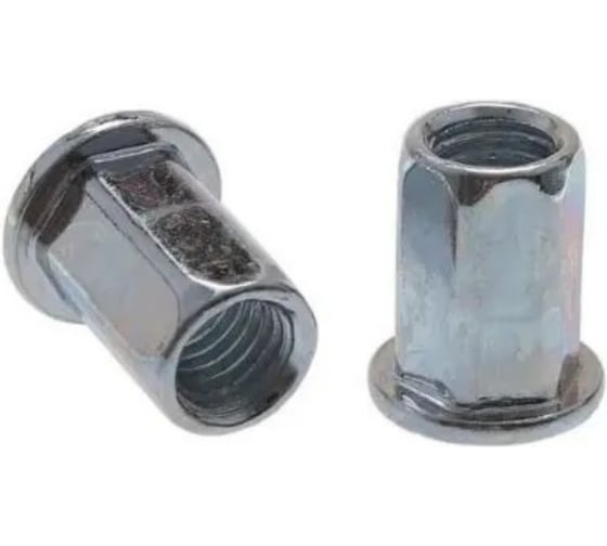 Гайка заклепка SORREX М8x18 шестигранная широкий фланец 100 штук PQL-W M8 100