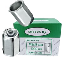 Заклепка гайка SORREX резьбовая винтовая шестигранная уменьшенный бортик М8x18 1000 штук XQL-W M8