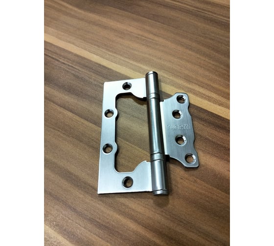 Петля стальная без врезки с подшипником Rucetti бабочка RFHN-100*75*2,5 SC, цвет матовый хром 9016530