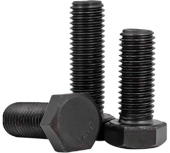 Болт Море-Метизов DIN 933 класс прочности 12.9 оксид М6x60 мм,100 шт BOLT933М660100М 1