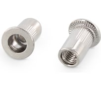 Резьбовая заклепка Metiz-A2 ART. 1025, М10x22 мм А2, цилиндр. борт с насеч. нерж. 10 шт. 102521022 10