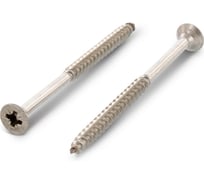 Саморез по дереву Metiz-A2 ART. 9050 M5.0x120/70 мм А2, нержавеющий, крестообразный шлиц, 10 шт. 9050250120 10