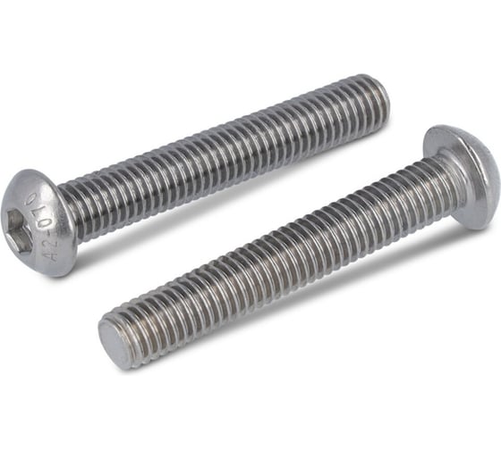 Винт Metiz-A2 ISO 7380-1 M8x60/60 мм, А2 полукр. гол. внутр. шестигр, 1 шт. 738012860 1 1