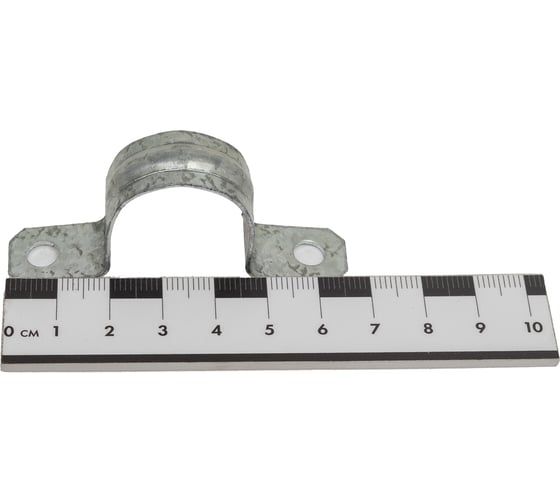 Металлическая двухлапковая скоба EKF d25-26 мм, 10 шт. PROxima sm-2-25-26-r