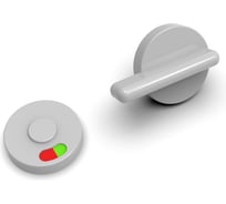 Замок - завертка из пластика с индикацией занятости Диал цвет серый 4687206150775