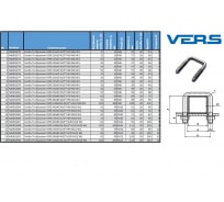П-образная скоба VERS 40x40, A42-H60, М10, W1, 20 шт VR001295