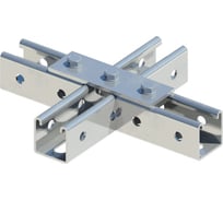 Пластина соединительная ООО "СТАЛЬНЫЕ СИСТЕМЫ" с 3-мя отверстиями, гор. цинк SR42-200