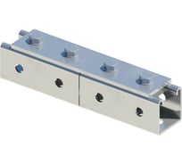 Пластина соединительная ООО "СТАЛЬНЫЕ СИСТЕМЫ" с 4-мя отверстиями, гор. цинк SR43-200