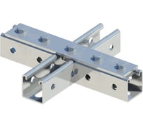 Пластина соединительная ООО "СТАЛЬНЫЕ СИСТЕМЫ" с 5-ю отверстиями, гор. цинк SR44-200