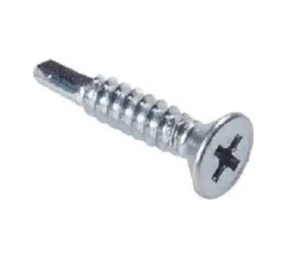 Саморез с потайной головкой по металлу SORREX 6,3x25, DIN 7504P, оцинкованный, со сверлом, 100  шт. 7504P-1-063-025 100