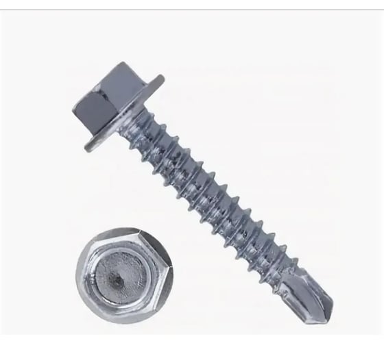 Саморез с шестигранной головкой по металлу SORREX M6,3x22, DIN 7504K, оцинкованный, со сверлом, 500  шт. 7504K-1-063-022-500