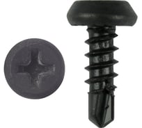 Саморез клоп со сверлом Квадра 3.5 x 9.5 головка полуцилиндр, фосфат, кop. 500 шт. 359530207500