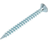 Саморез универсальный Квадра 5x50 белый, потайная голова, цинк, кop. 100 шт. 503050200101