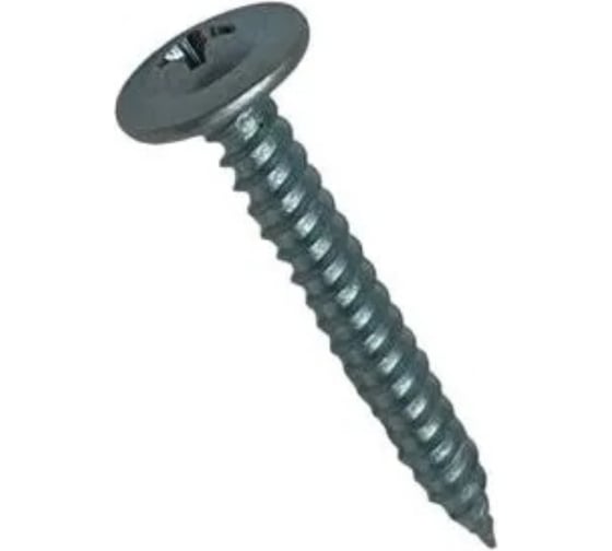 Саморез по металлу SORREX 4,2x50 острый (клоп строительный) с пресс-шайбой оцинкованный, маленький шуруп с широкой шляпкой для профиля, гипсокартона, панелей, тонких пластин (1000 штук) SL-1-042-050 1000