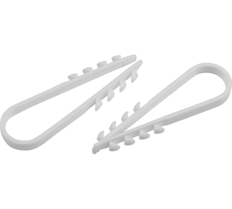 Дюбель хомут ЭРА NO224222 для круглого кабеля 5-10 мм белый (100 штук) Б0066284