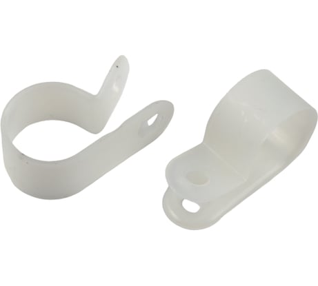 Скоба кабельная нейлоновая под винт ЭРА NO225266 16 мм белая 50 шт Б0066618
