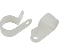 Скоба кабельная нейлоновая под винт ЭРА NO225263 6 мм белая 50 шт Б0066638