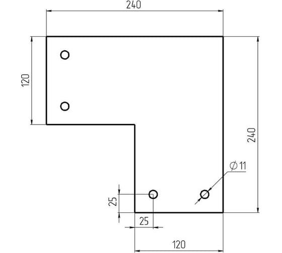 Пластина крепежная АрсеналЪ Г-образная для бруса 150x150 3мм. 10 шт. ARSENAL PERGOLA мод. AR75PJ39007-06