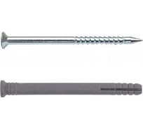 Дюбель с шурупом ВИРТУОЗ 8х80, потайной бортик, 25 шт. 280-22011