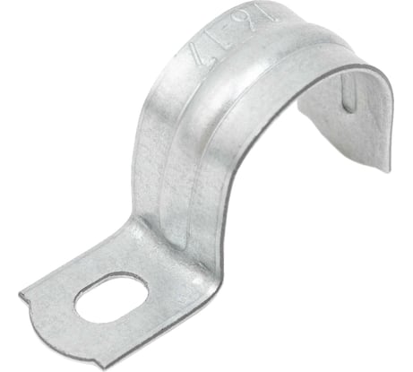 Скоба металлическая Gigant однолапковая СМО 16-17 мм с/о оцинк. 100шт GMB-1/1617O