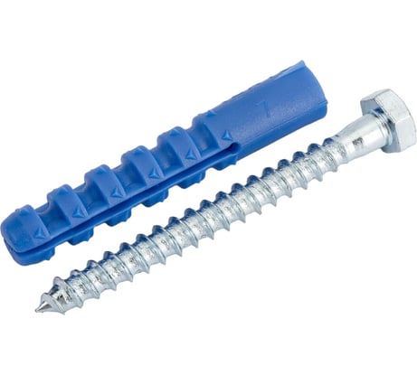Набор для крепления ВИРТУОЗ дюбель 12х70 К, шуруп 8х80 шестигранная головка, 4 шт. 00439
