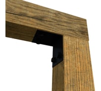 Пластина крепежная Г-образная АрсеналЪ для бруса 150x150 3мм. 1 шт. Черная шагрень ARSENAL PERGOLA мод. AR75PQ31957-06