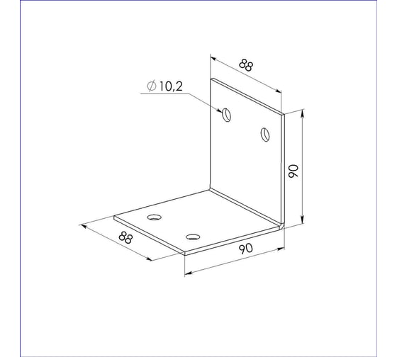 Пластина крепежная АрсеналЪ угловая для бруса 150x150 3мм, 10 шт, ARSENAL PERGOLA мод. AR75PE39007-06