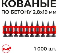 Гвозди М1 2.8x19 по бетону кованые с ребрами жесткости M1, 1000шт, 28195581