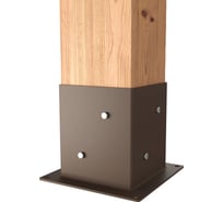 Опора коннектор для бруса MIROZDANIE 100x100 UNO 1 шт. шоколад 1001C-1