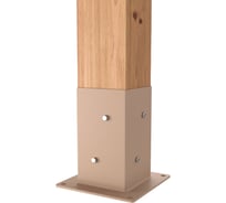 Опоры коннекторы для бруса MIROZDANIE 100x100 UNO 2 шт. латте 1001L