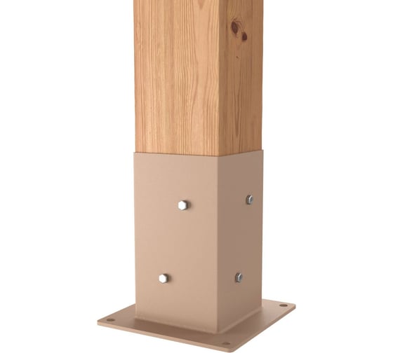 Опора коннектор для бруса MIROZDANIE 100x100 UNO 1 шт. латте 1001L-1 1