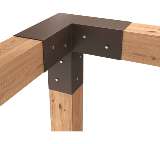 Коннекторы для бруса MIROZDANIE 100x100 TRIO 2 шт. шоколад 1002C 1