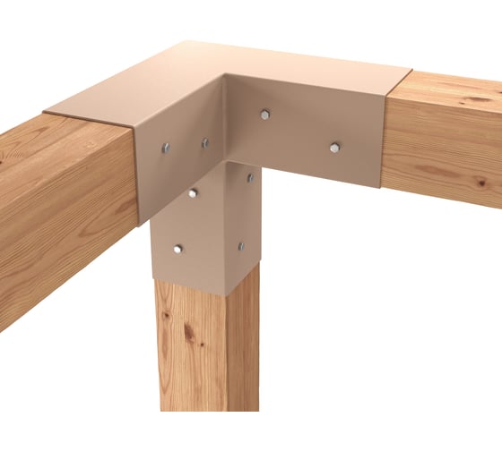 Коннекторы для бруса MIROZDANIE 100x100 TRIO 2 шт. латте 1002L 1