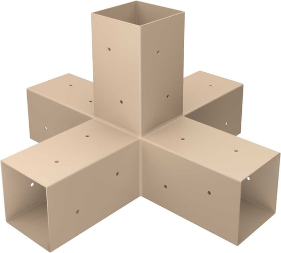 Коннектор для бруса MIROZDANIE 100x100 PENTA 1 шт. латте 1004L 1