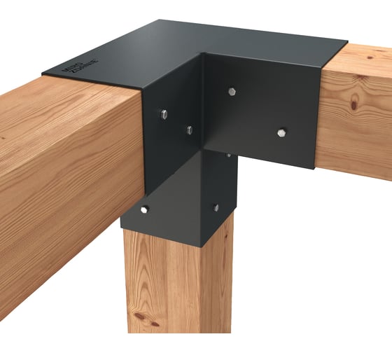 Коннектор для бруса MIROZDANIE 150x150 TRIO 1 шт. Графит 1002-1-150