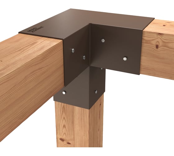 Коннектор для бруса MIROZDANIE 150x150 TRIO 1 шт. шоколад 1002C-1-150 1