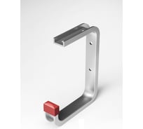 Настенный крюк ЛУКА алюминиевый, вынос 115 мм высота 150 мм, до 15 кг, анодированный УТ000025389