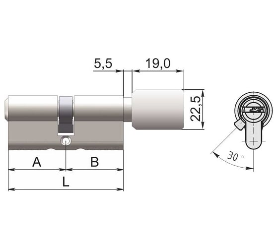 Цилиндровый механизм CRIT G-238/ 35/45 Хп 04829