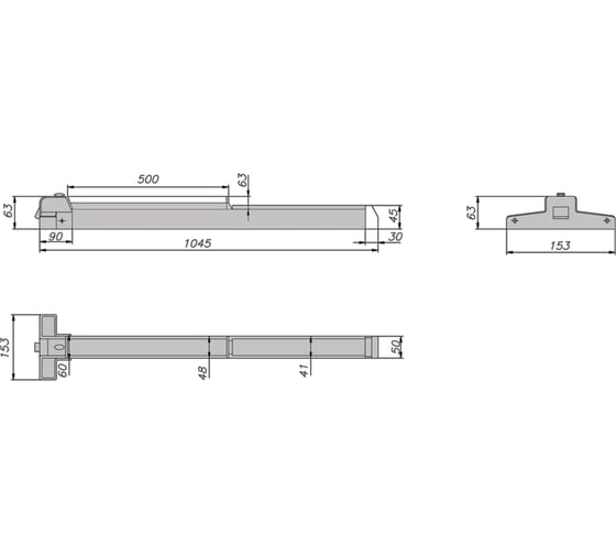 Ручка-клавиша с цилиндром CRIT Антипаника DK-1510 C2-002 03799