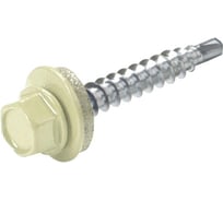 Саморез кровельный ЖЕСТЬ 5,5х19 RAL1015, светлая слоновая кость, 10 шт. европодвес УТ-00002657